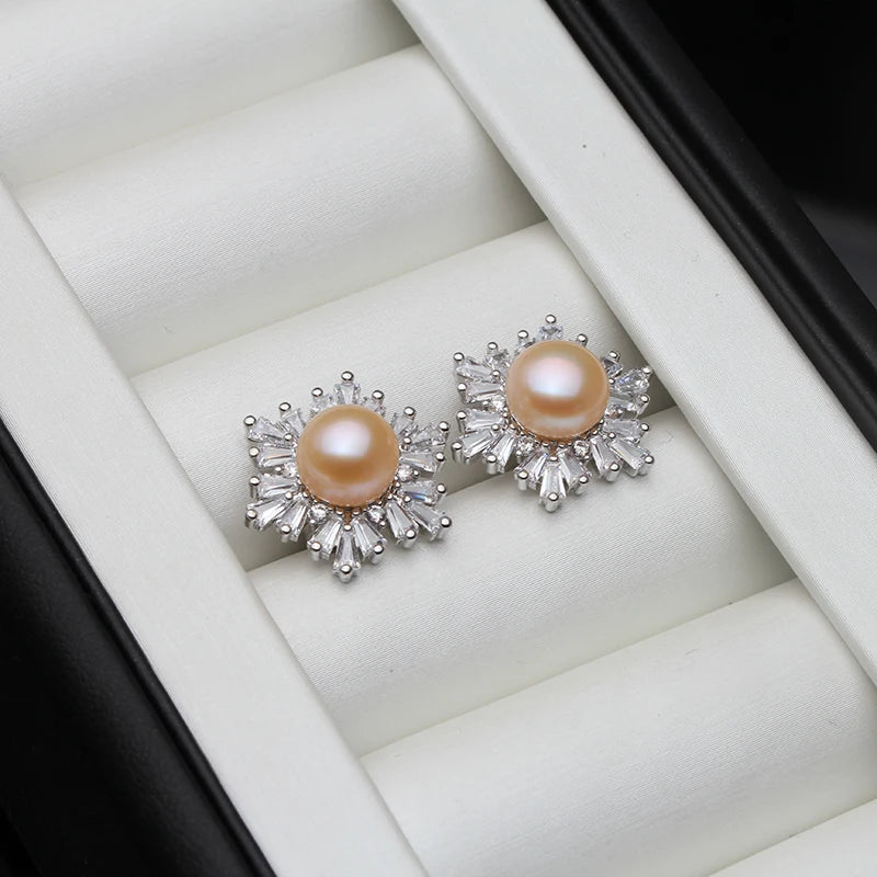 Boucles d'oreilles Pearl argent et perles authentiques