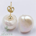 Boucles d'oreilles perles baroque 14K