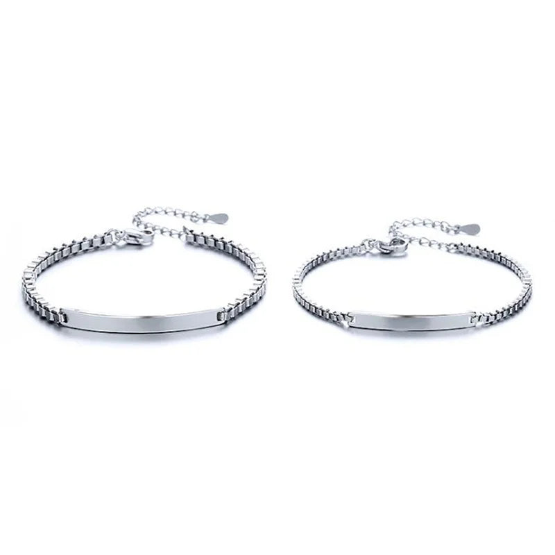 Bracelet couple Blake argent