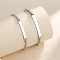 Bracelet couple Blake argent