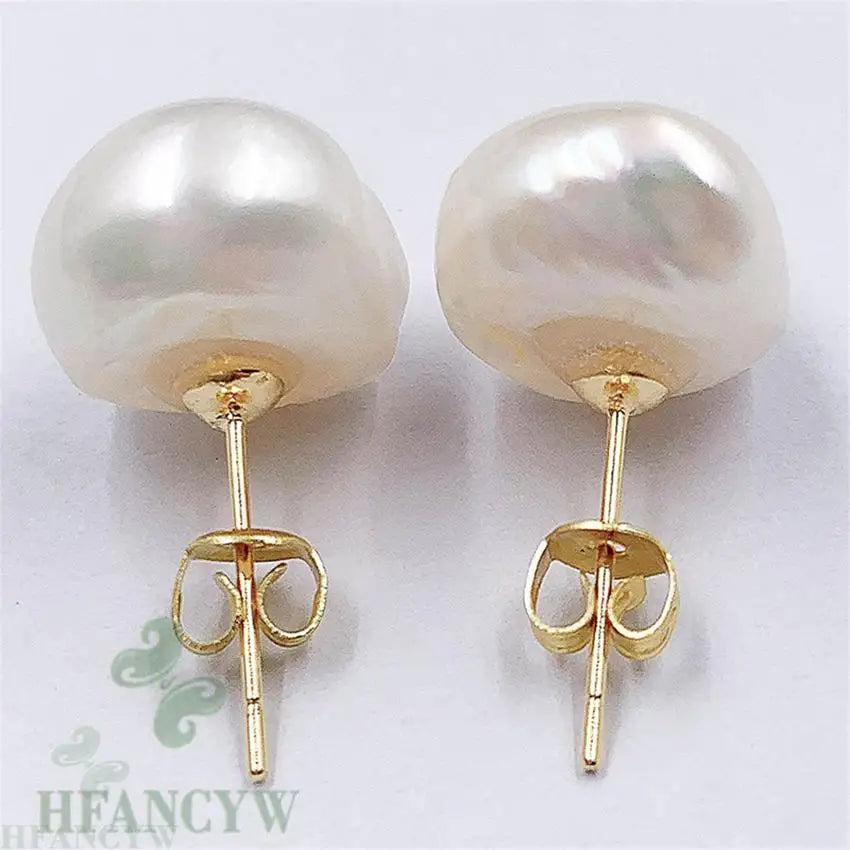 Boucles d'oreilles perles baroque 14K