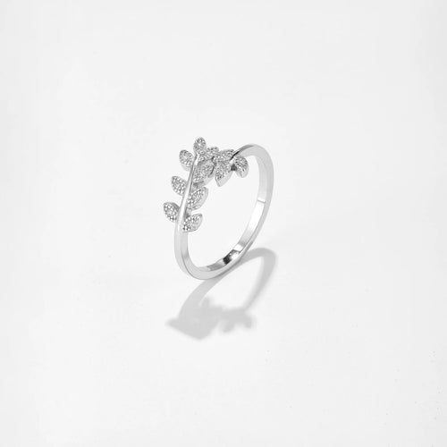 Bague ajustable argent cristal