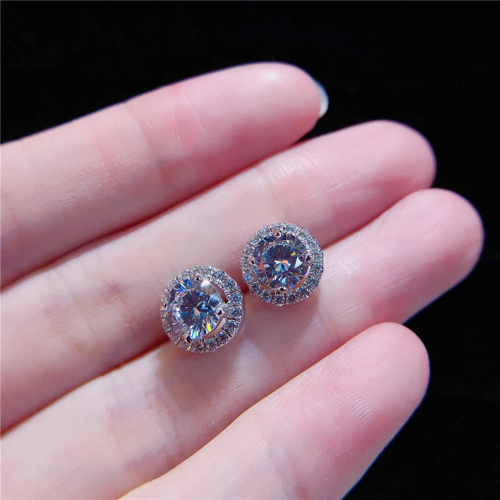 Boucles d'oreilles Mandy moissanite diamand