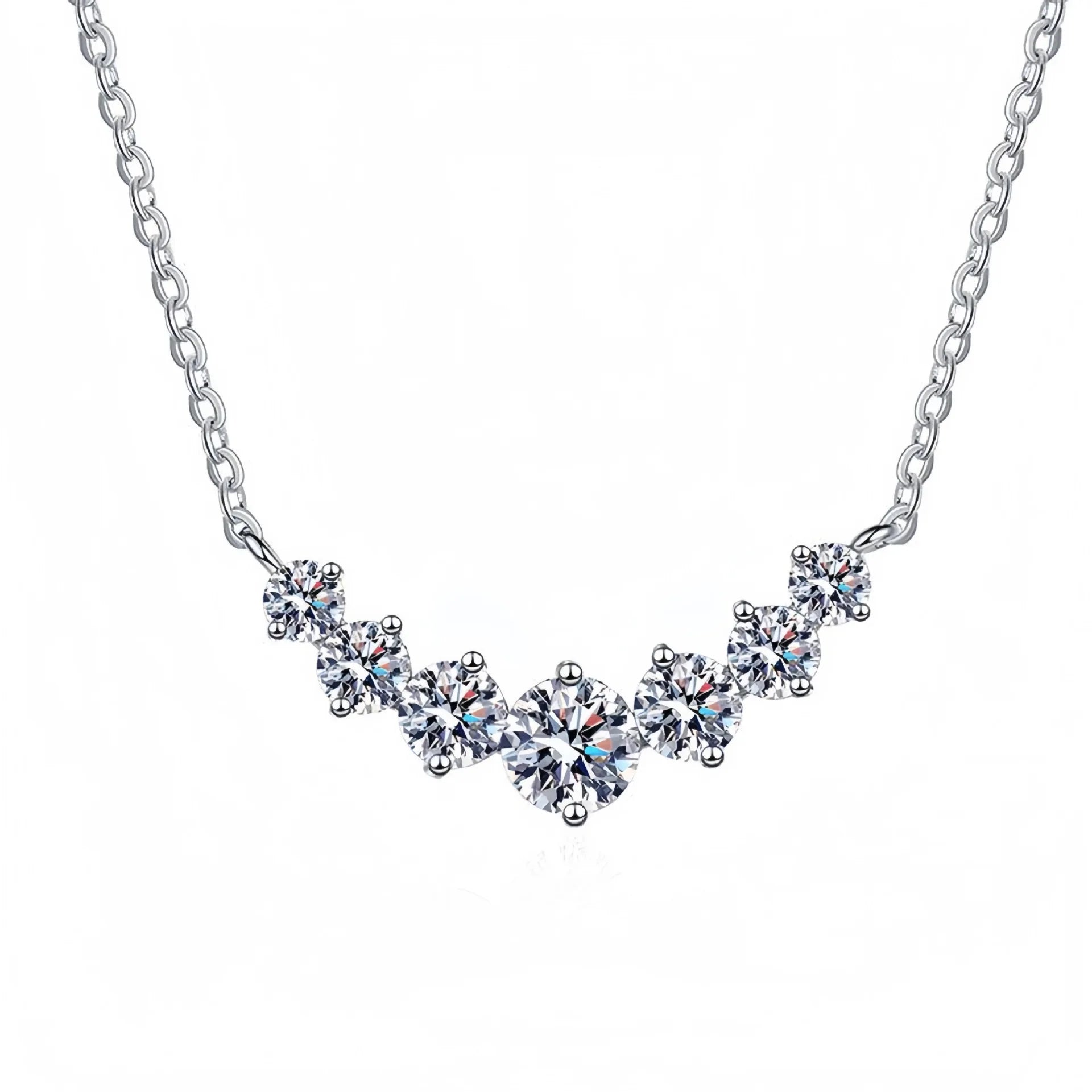 Collier Charlie argent et zirconium