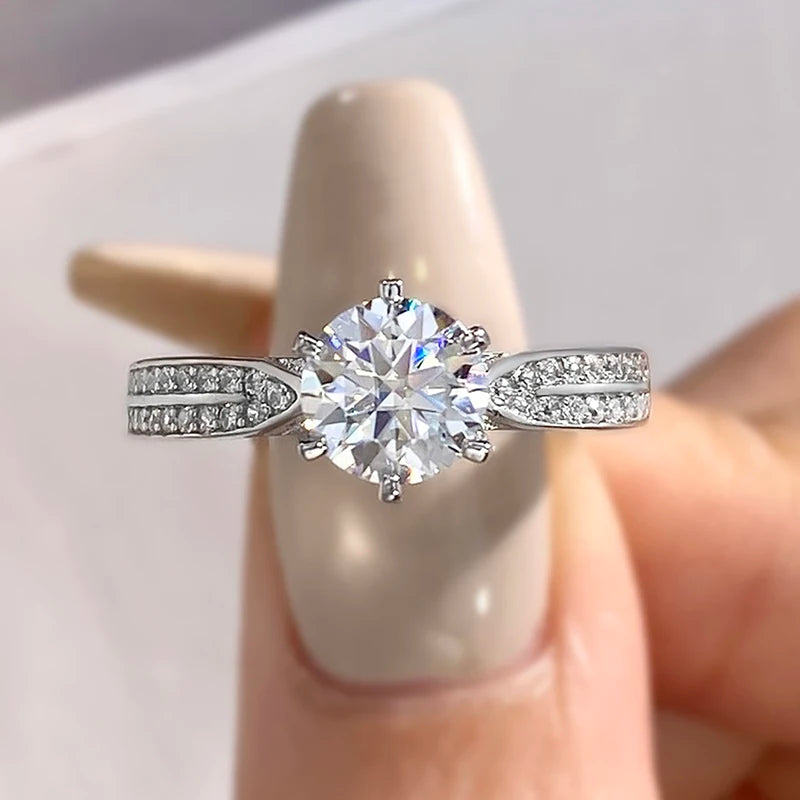 Bague Chloé argent moissanite