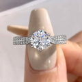 Bague Chloé argent moissanite