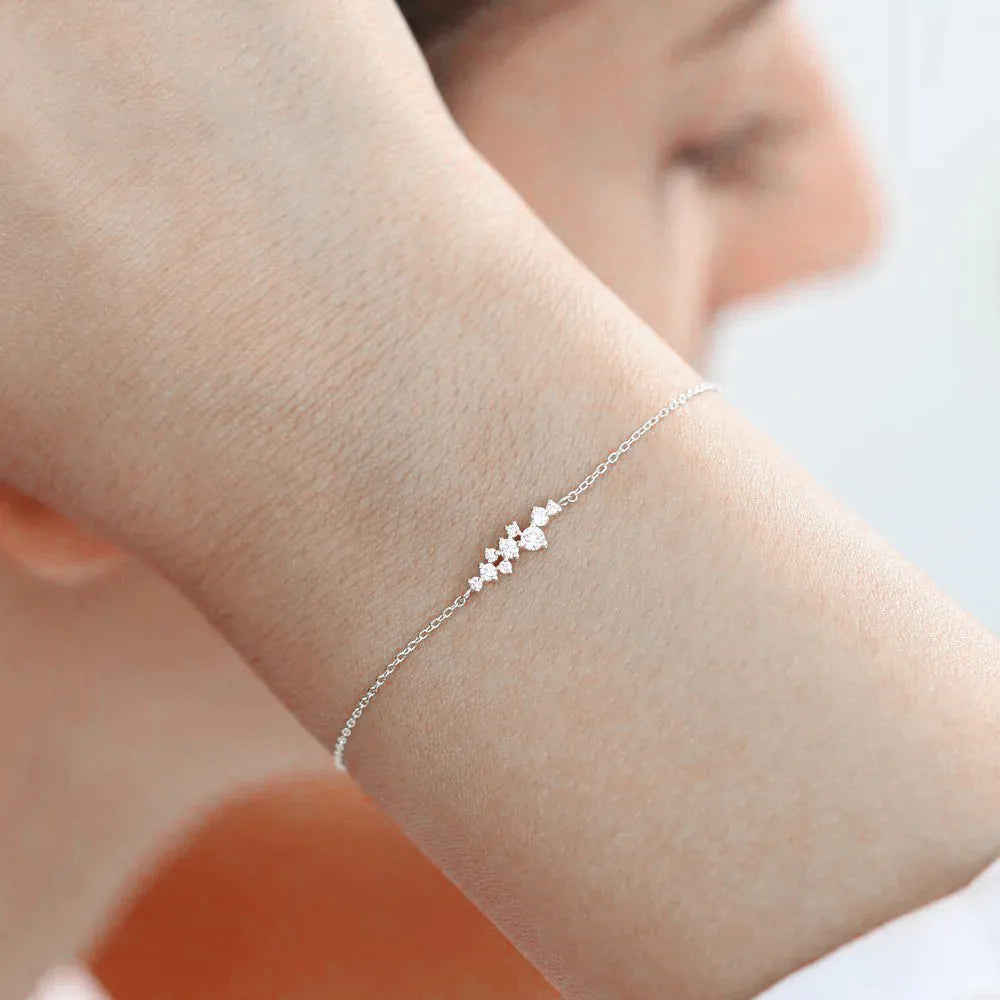 Bracelet bague Zineb argent zirconium