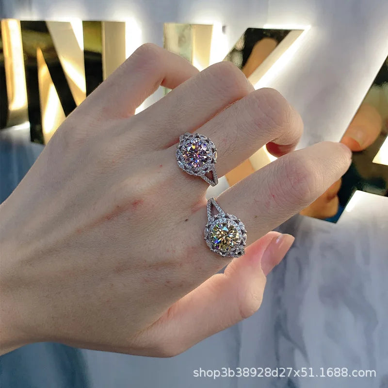 Bague Lovely argent et moissanite diamand