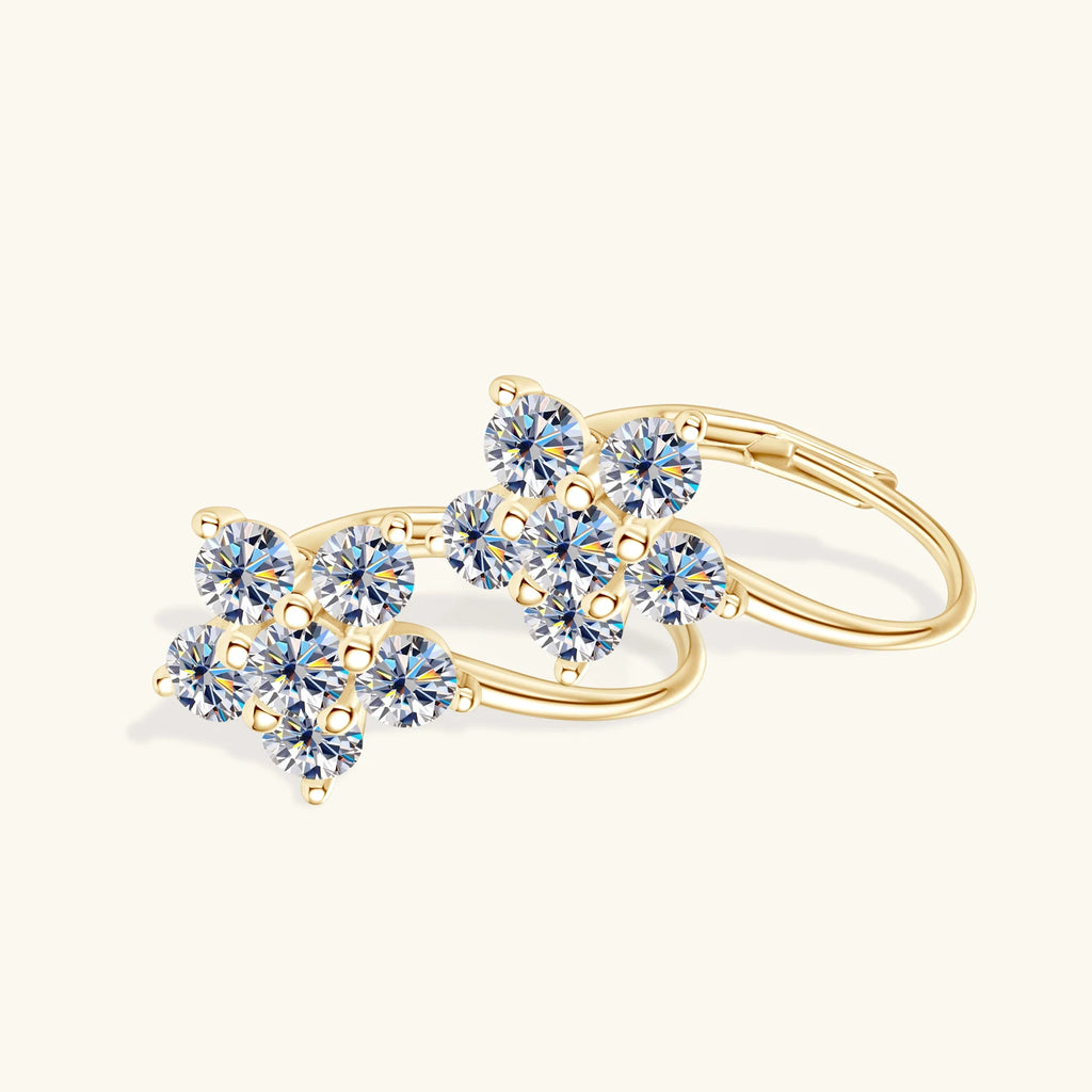 Boucles d'oreilles Live argent et moissanite diamand