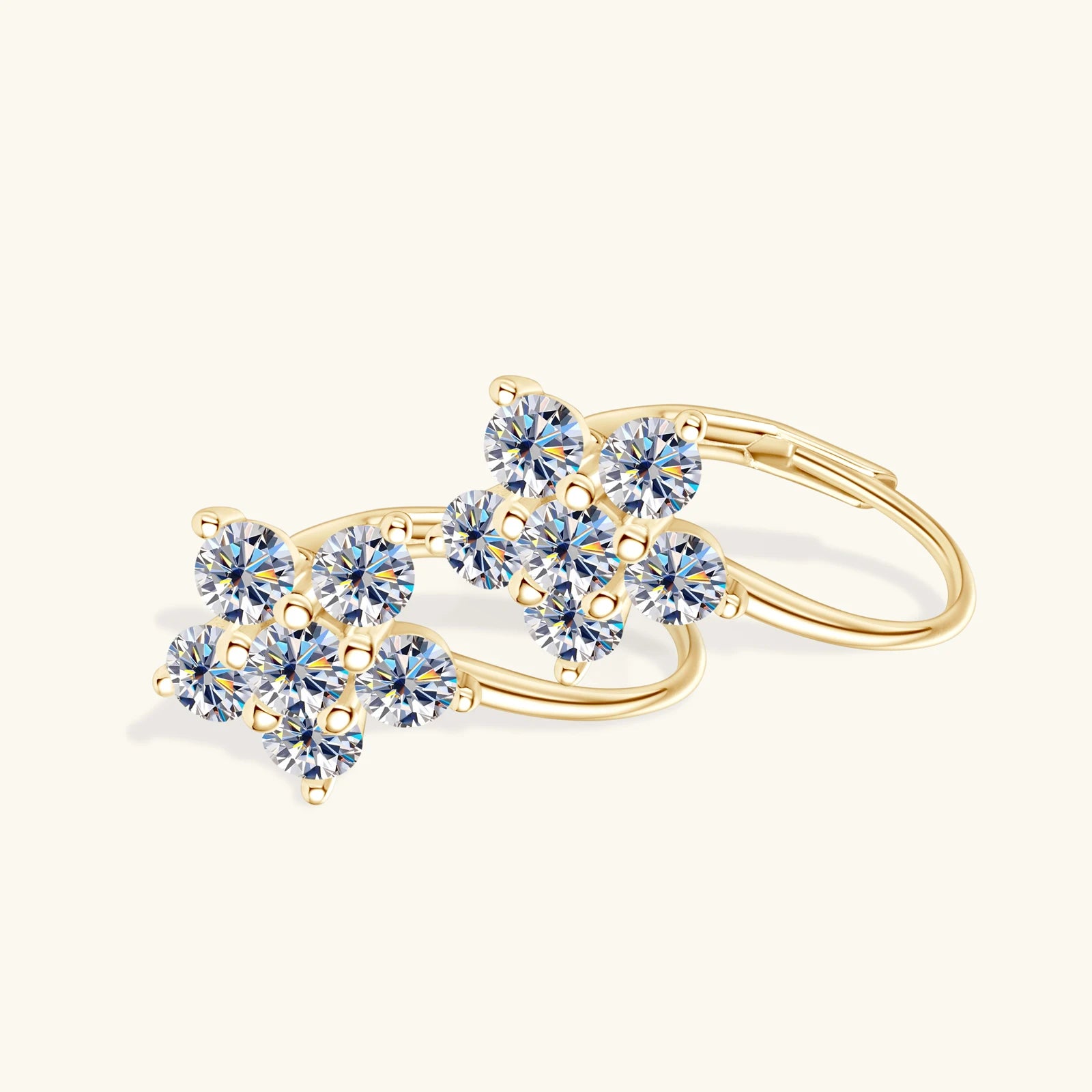Boucles d'oreilles Live argent et moissanite diamand