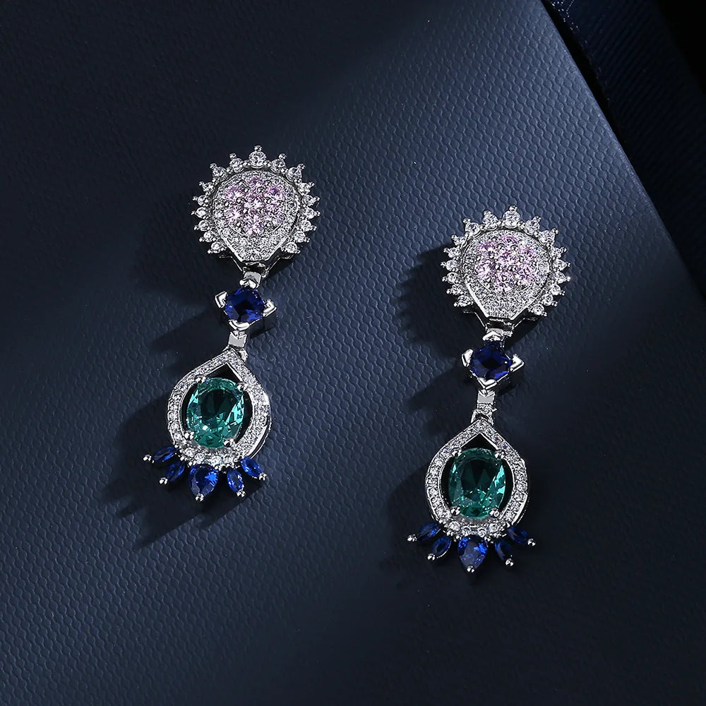 Boucles d'oreilles Cheryne argent zirconium cristal