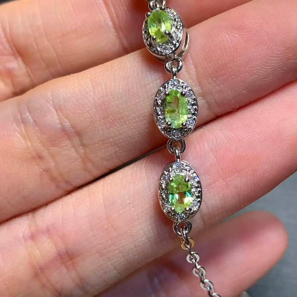 Bracelet Chancy Peridots naturels