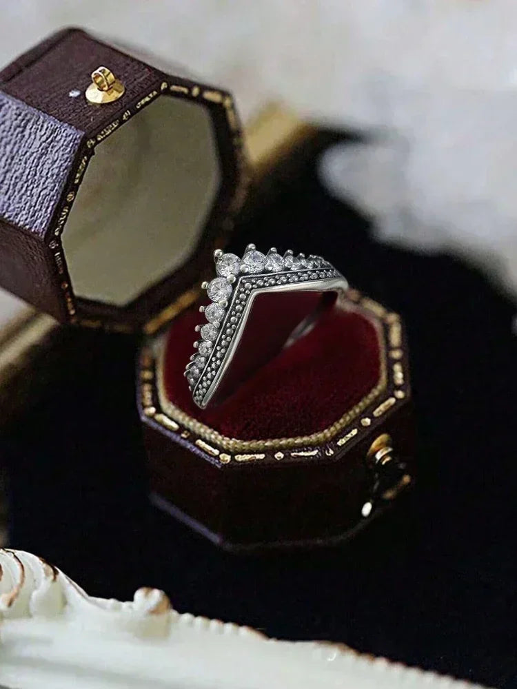 Bague African Queen argent zirconium