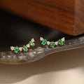 Boucles d'oreilles Ginny argent plaqué or zirconium
