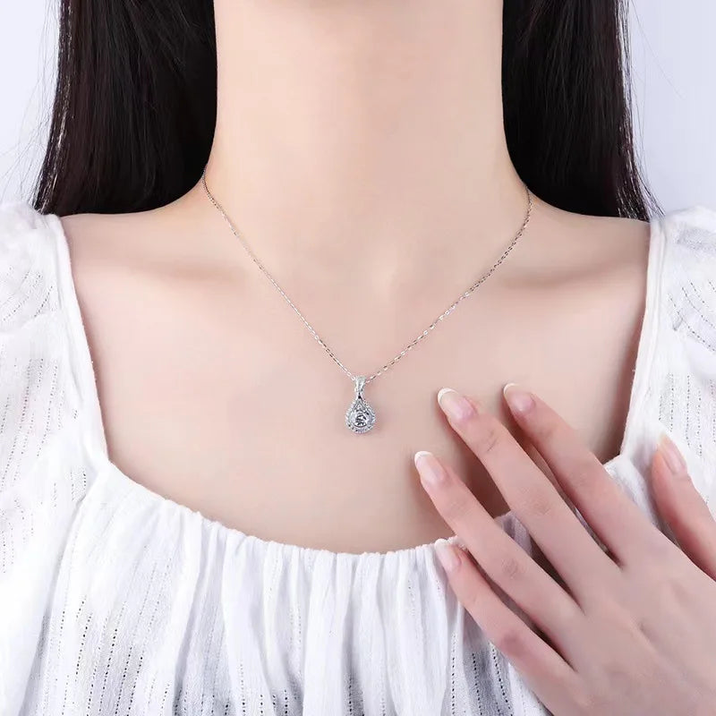 Collier Saadia Argent plaqué or blanc 18k