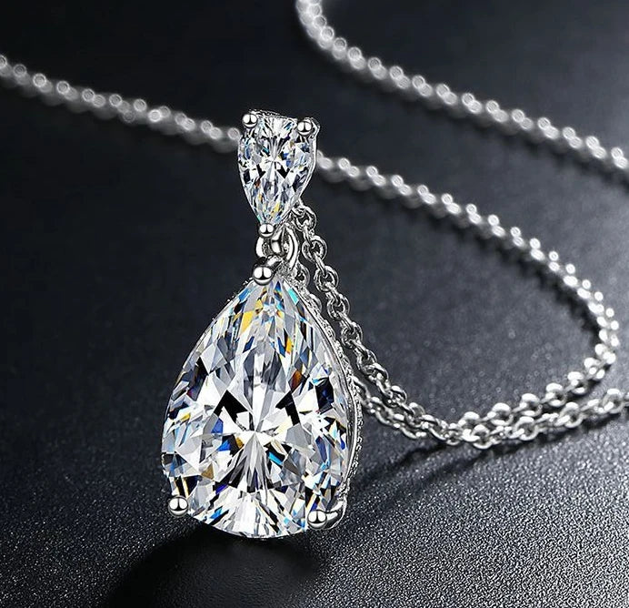 Collier Bialy argent zirconium