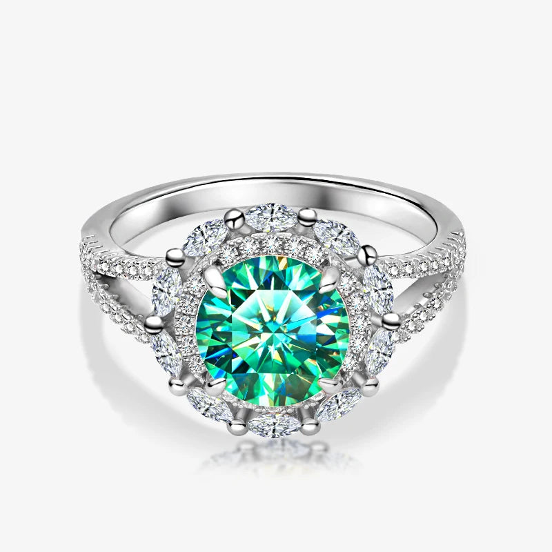 Bague Lovely argent et moissanite diamand