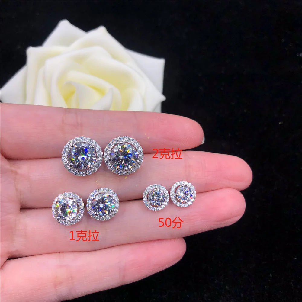 Boucles d'oreilles Mandy moissanite diamand