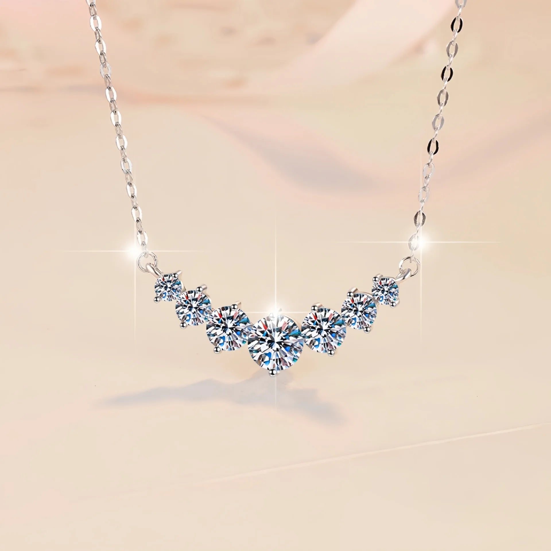 Collier Charlie argent et zirconium