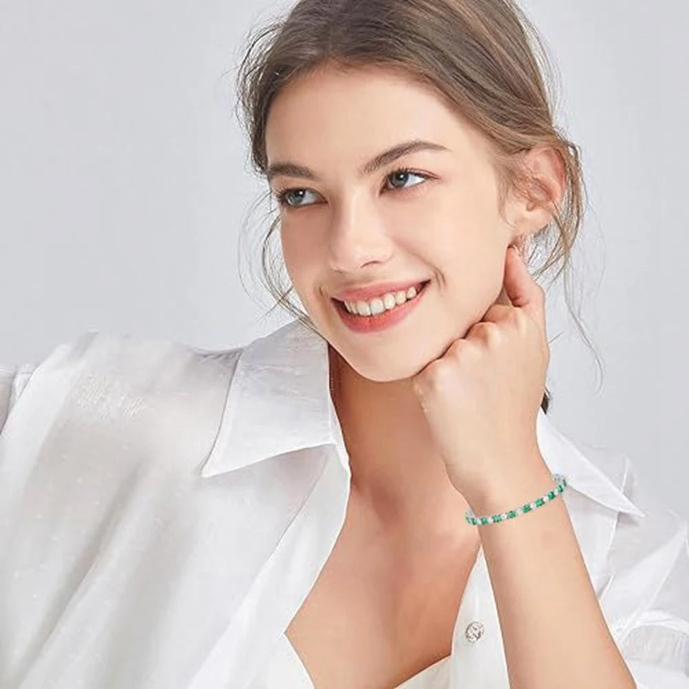 Bracelet Pire argent et moissanite diamand