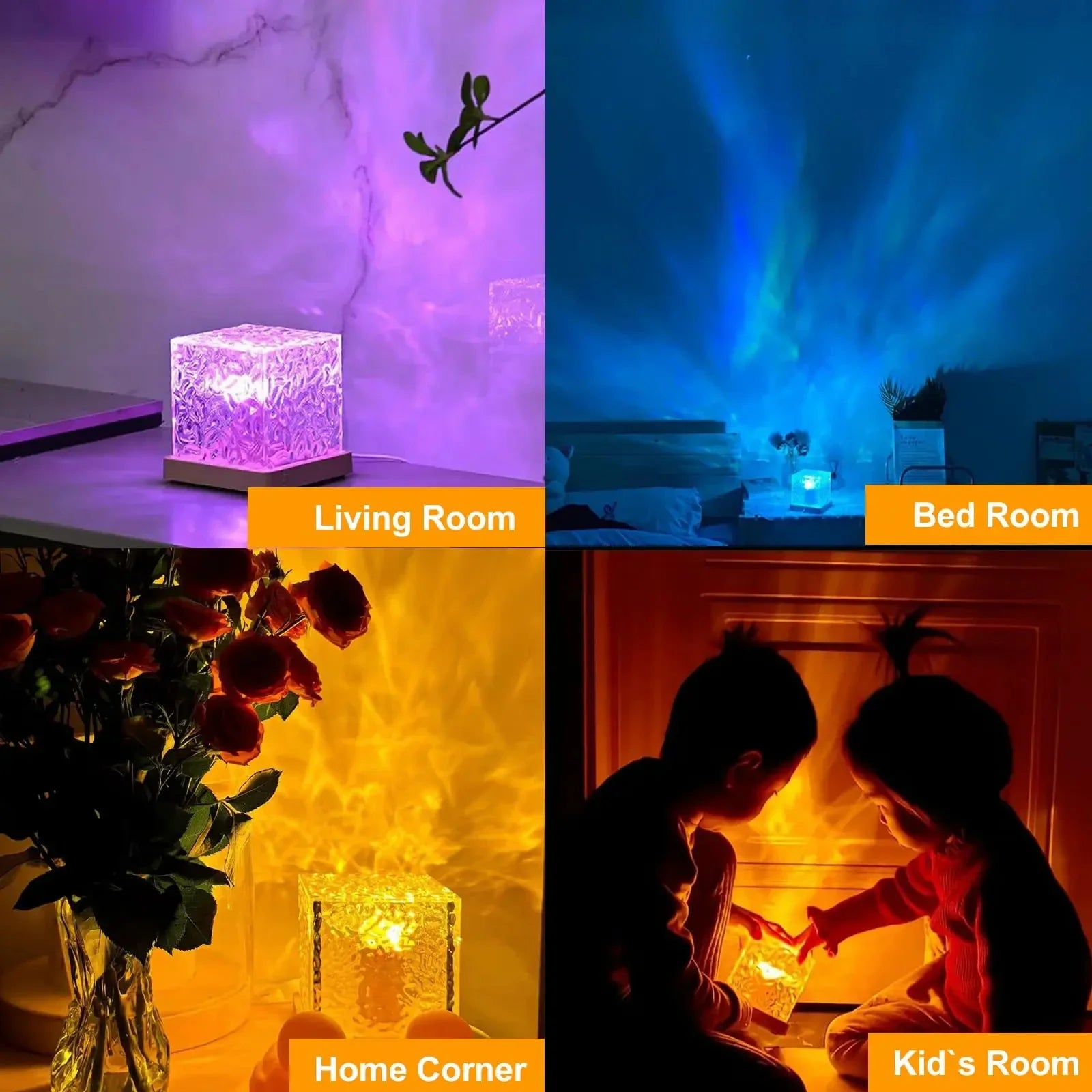 Lampe de table, projecteur rechargeable 16 couleurs