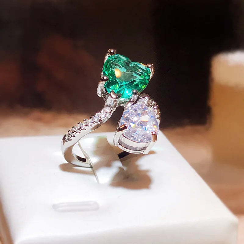Bague Dualy argent zirconium