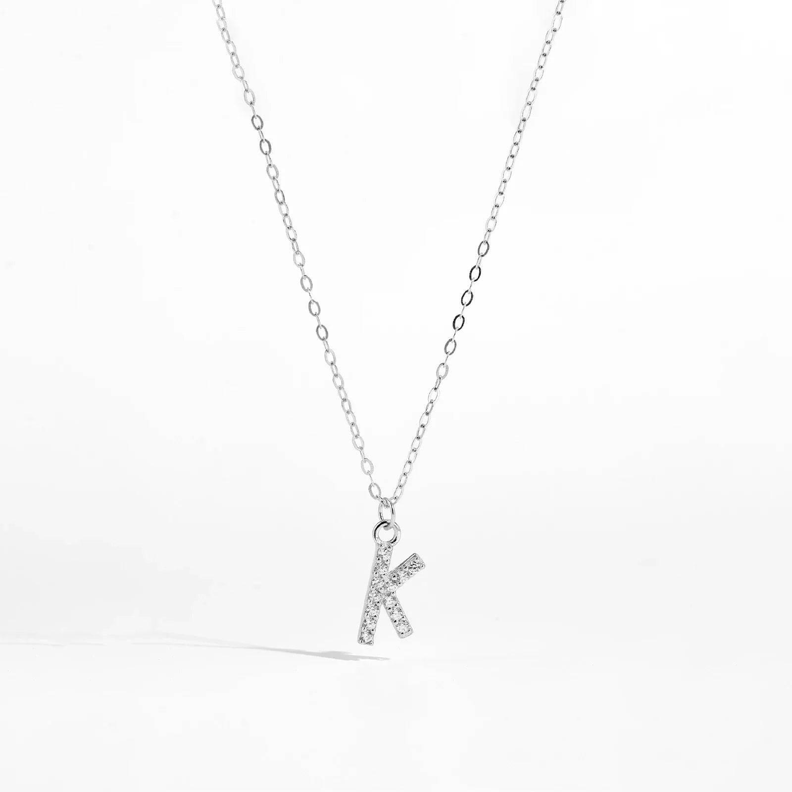 Collier initial argent