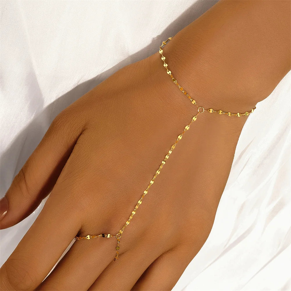 Bracelet bague Zineb argent zirconium