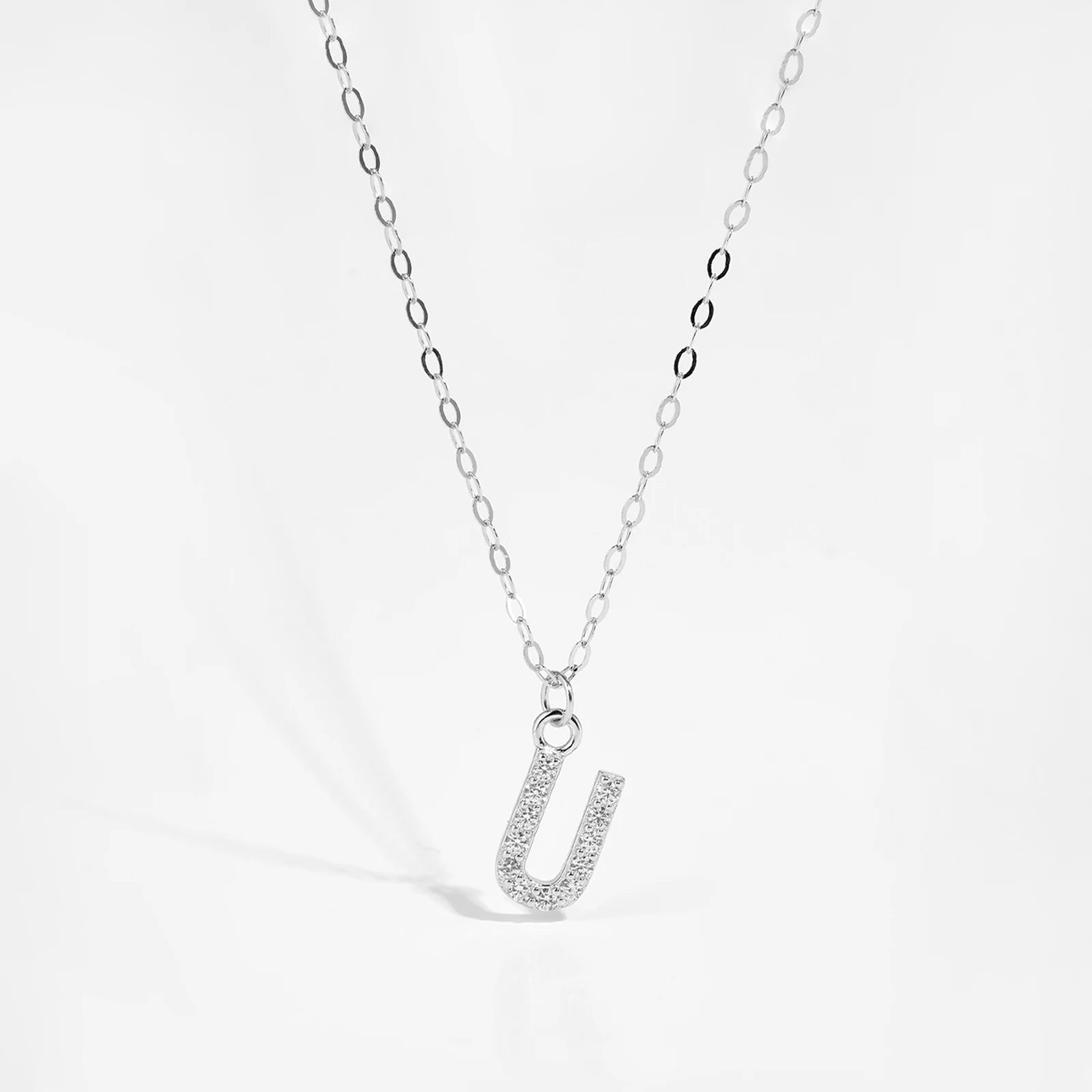 Collier initial argent