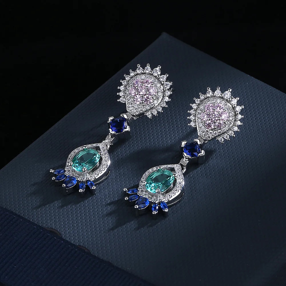 Boucles d'oreilles Cheryne argent zirconium cristal