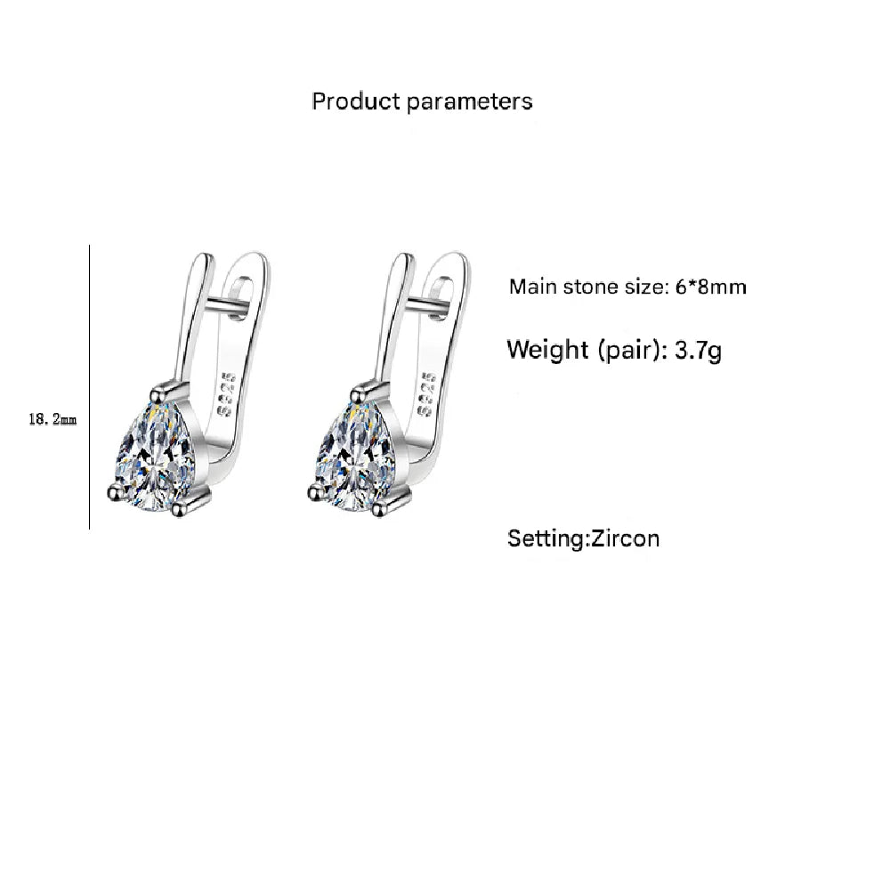 Boucles d'oreilles Lia argent zirconium