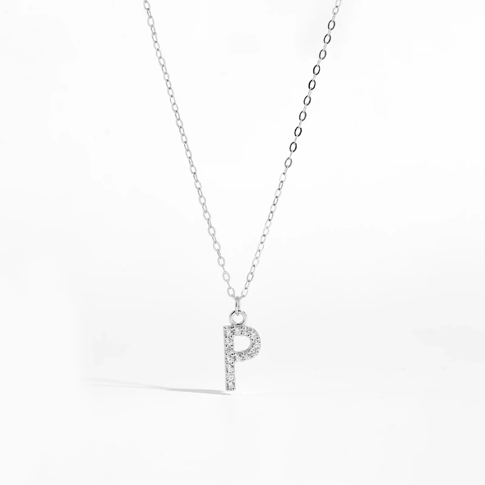 Collier initial argent