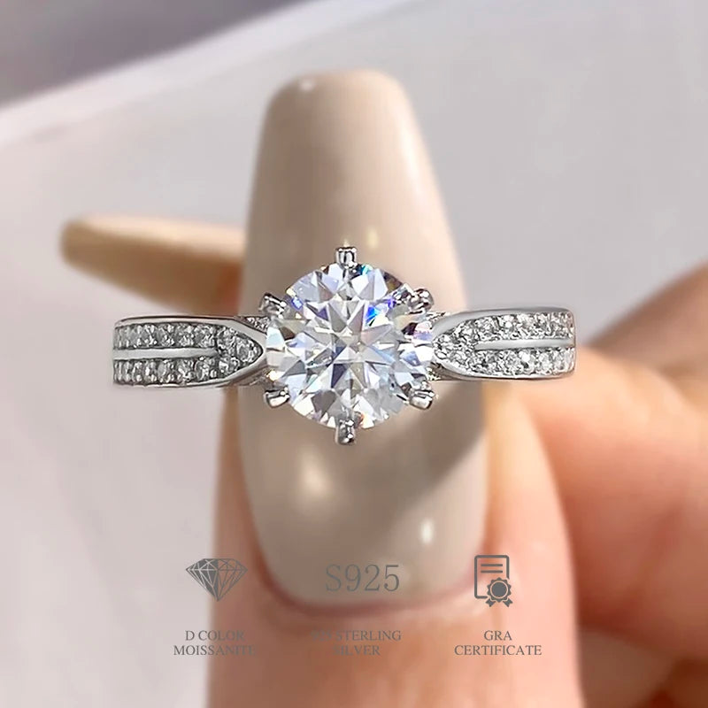 Bague Chloé argent moissanite