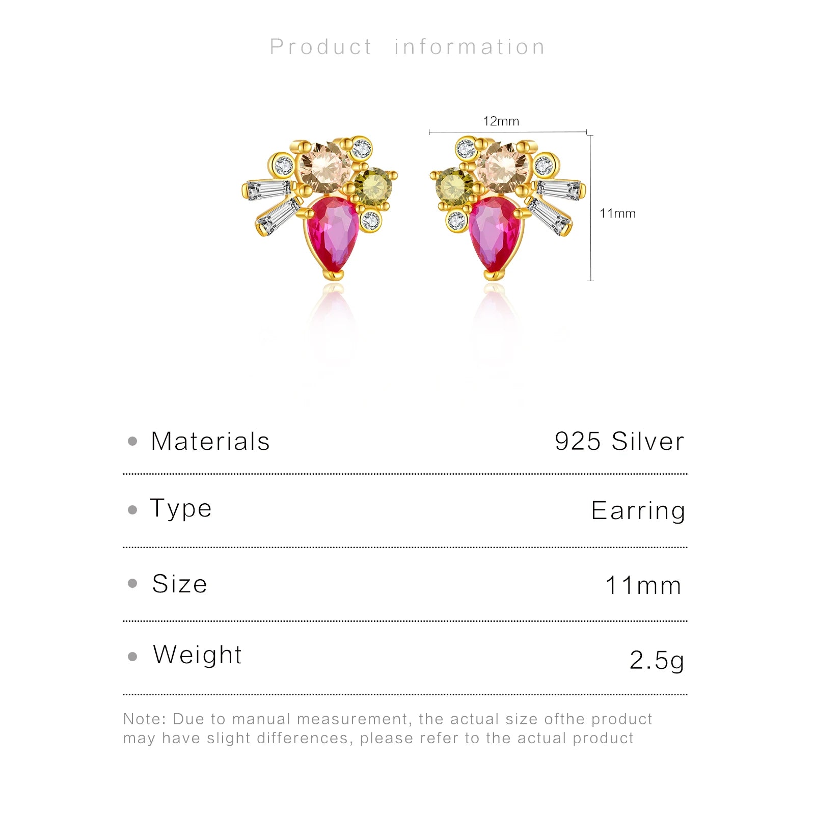 Boucles d'oreilles Paola argent zirconium
