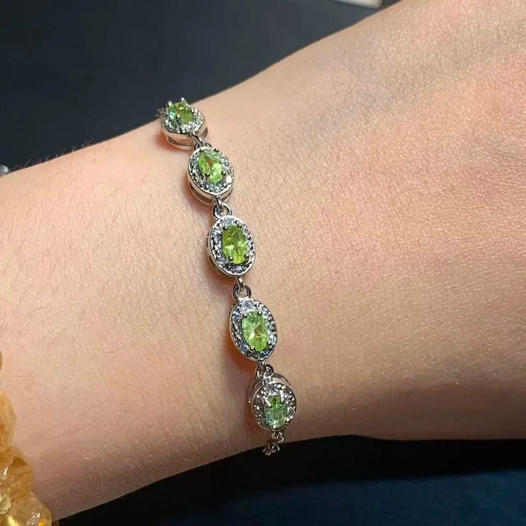 Bracelet Chancy Peridots naturels