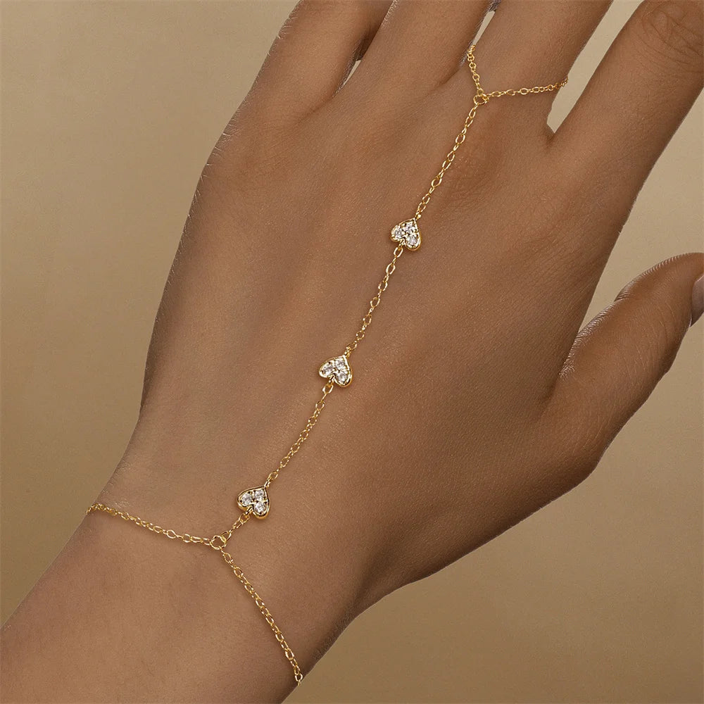 Bracelet bague Zineb argent zirconium