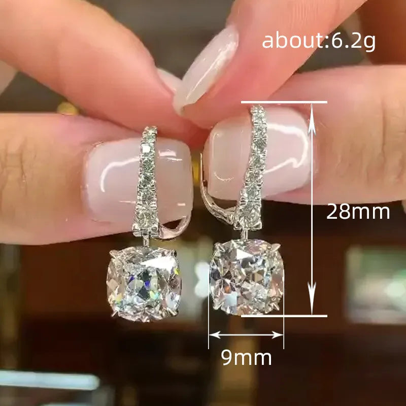 Boucles d'oreilles Lady D argent zirconium
