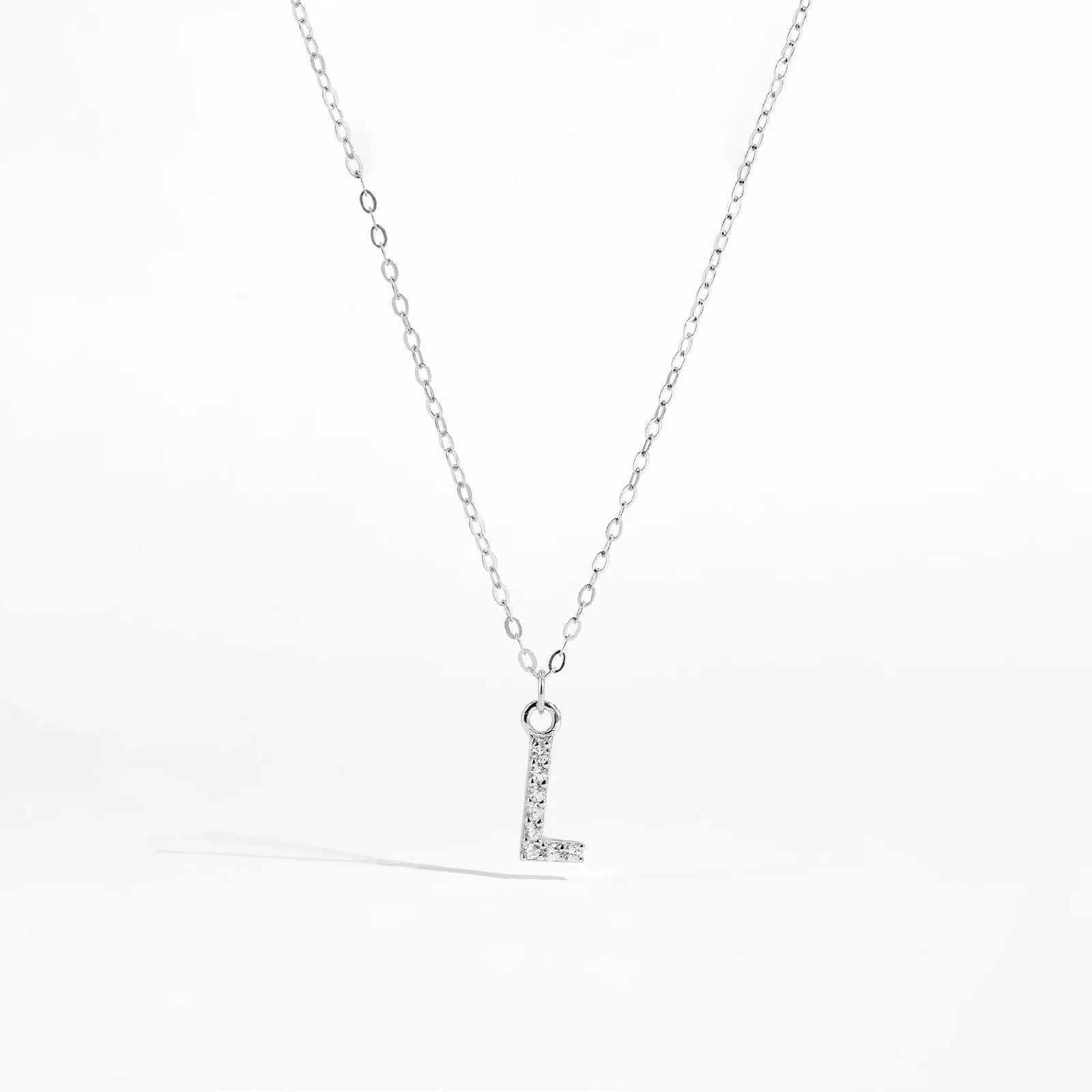 Collier initial argent