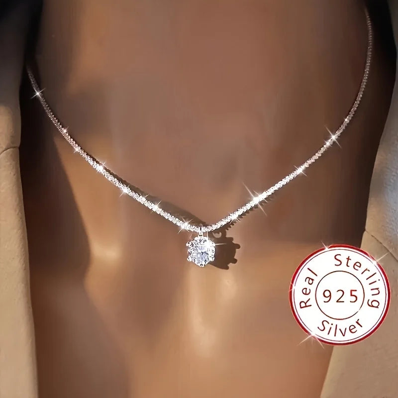 Collier Bonnie argent et zirconium