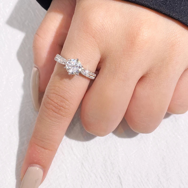Bague Chloé argent moissanite