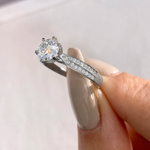 Bague Chloé argent moissanite