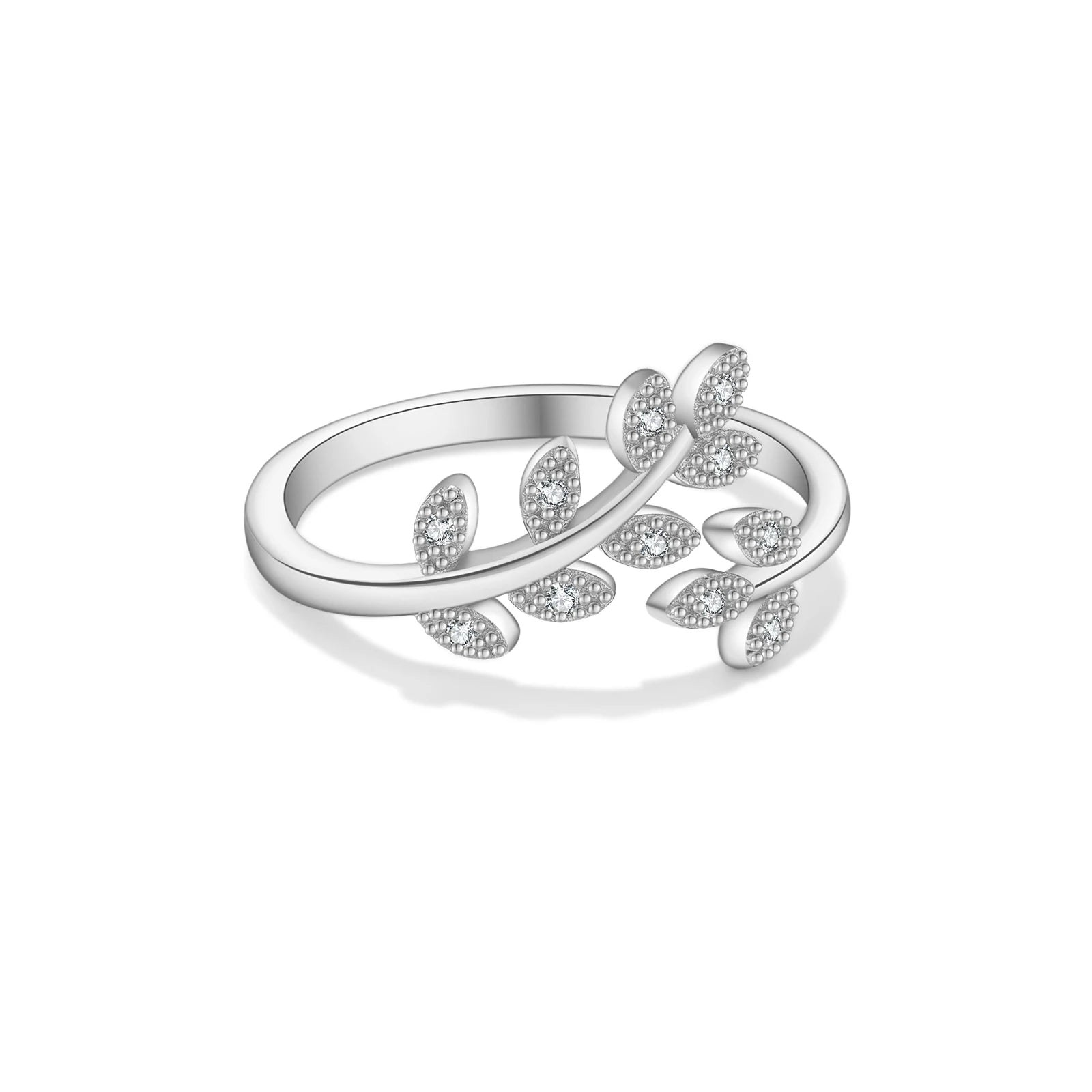 Bague ajustable argent cristal