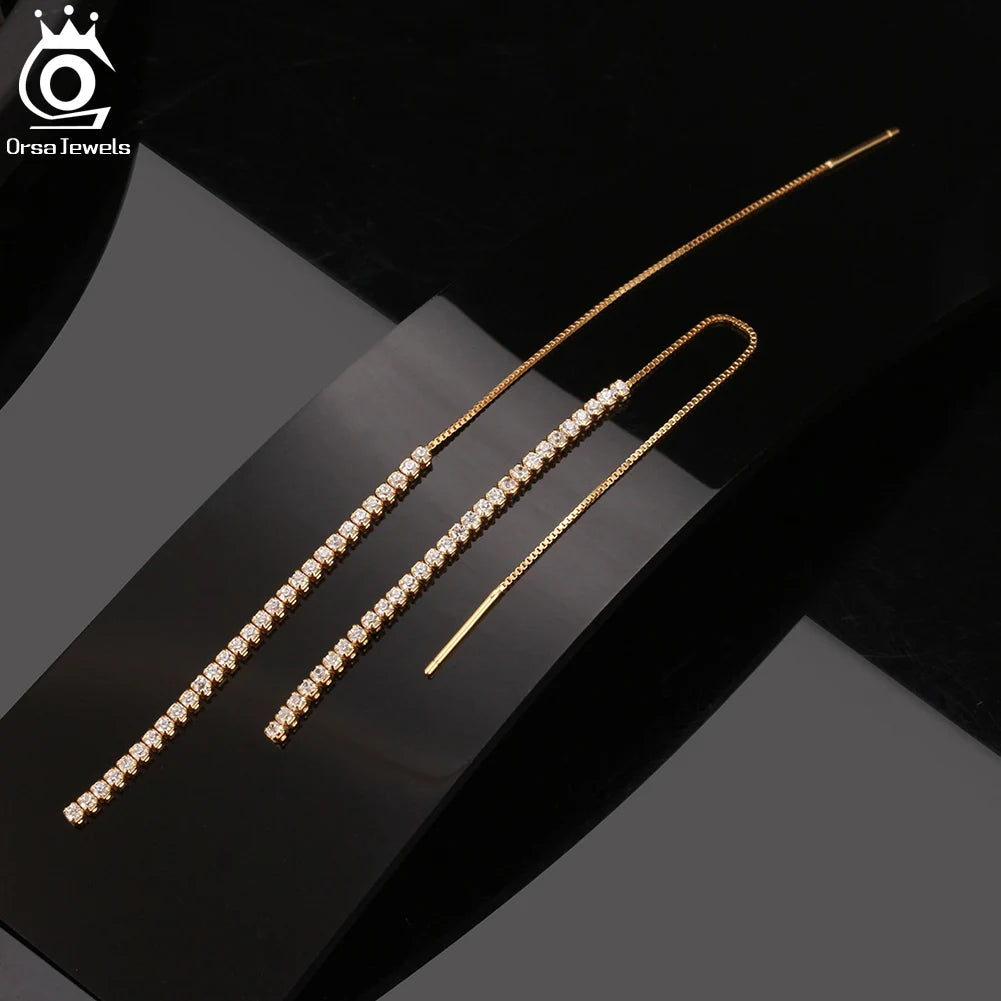 Boucles d'oreilles ORSA argent zirconium