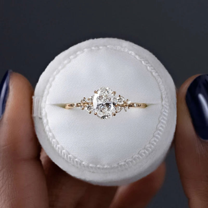 Bague Amira argent moissanite