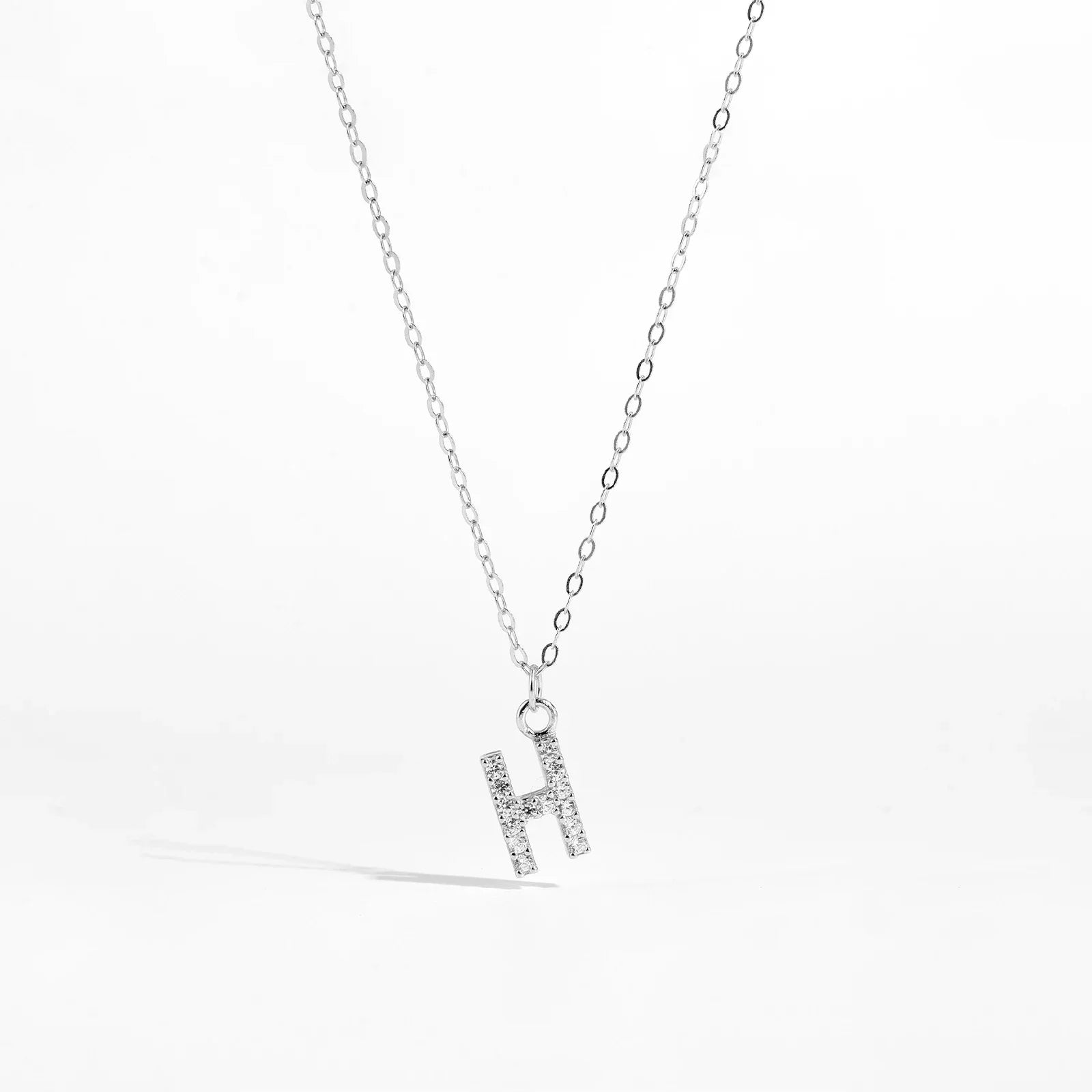 Collier initial argent