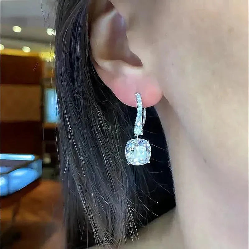 Boucles d'oreilles Lady D argent zirconium