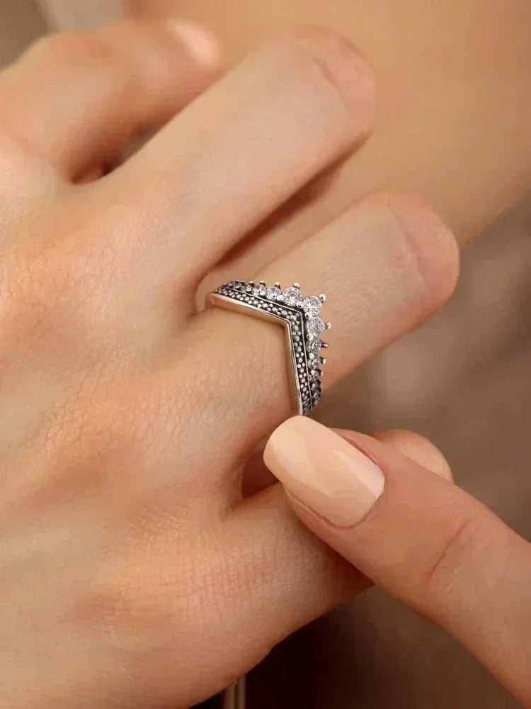 Bague African Queen argent zirconium
