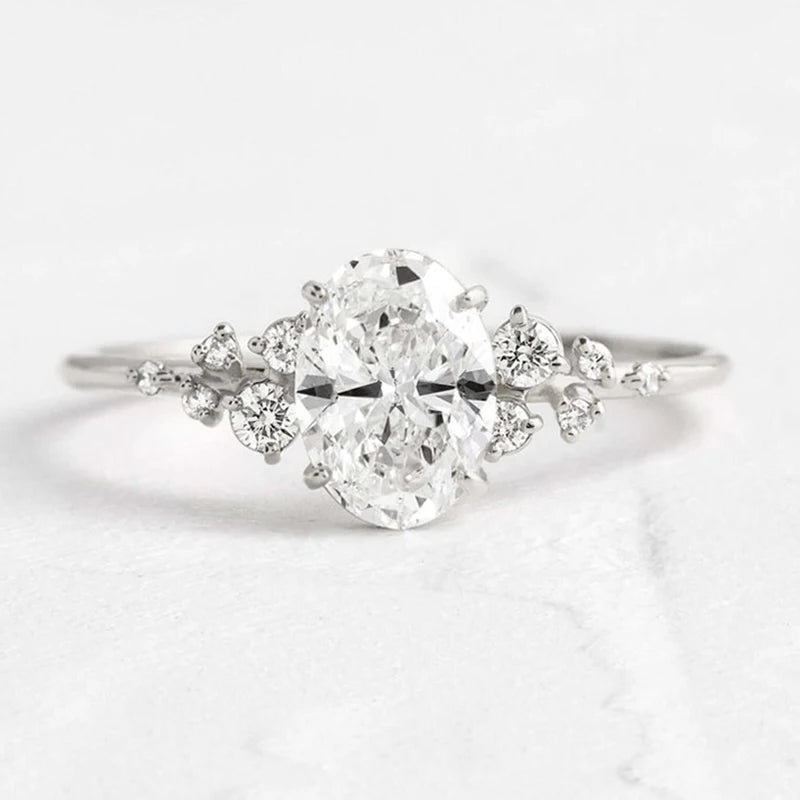 Bague Amira argent moissanite