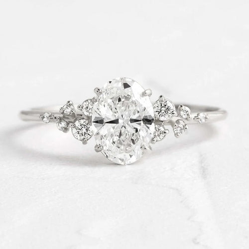 Bague Amira argent moissanite