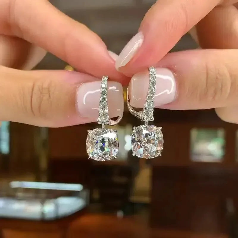 Boucles d'oreilles Lady D argent zirconium
